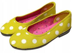  Női Bebújós Cipő Slip On Balerina Cipő Pepegi Bebújós Sárga Pöttyös 36