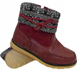 Youngstyle Gyerek Bakancs Ifjúsági Őszi Téli Bakancs Bordó 32-ES MODELL: 20