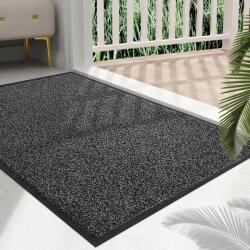  Lábtörlő Szőnyeg Beltérre és Kültérre 50x80 cm Fekete-szürke (NC000202)