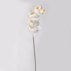 Supergreens Floare artificială orhidee albă, 112 cm, la fir, SUPERGREENS
