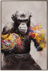 Imageland Tablou canvas cu ramă cu animale 60x90 cm, maimuță boxer, Imageland Boxing Monkey