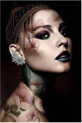 Imageland Tablou portret vertical 80x120 cm, print pe sticlă securizată, Imageland Lady Of Roses