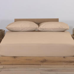 Nef Nef Homeware Cearceaf pat cu elastic 160x200+30 cm bumbac jersey 2 persoane Nef-Nef bej