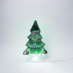 EUROLAMP Decorațiune LED brad de Crăciun Eurolamp Christmas Line H25 cm, 147 LED-uri multicolore, efect oglindă, IP20