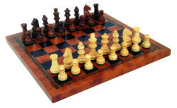 Italfama Set șah Italfama N°191, tablă din piele sintetică și piese din lemn, 26x26 cm
