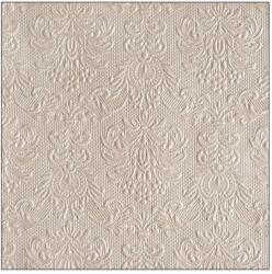 Ambiente Șervețele de masă din hârtie 33x33 cm Elegance pearl taupe Ambiente, 3 straturi, 15 buc