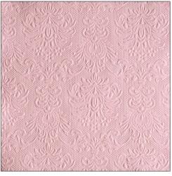 Ambiente Șervețele de masă din hârtie 33x33 cm Elegance roz pastel, Ambiente, 3 straturi, 15 buc