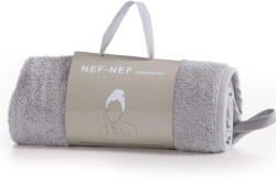 Nef Nef Homeware Prosop de păr gri 61x24 cm cu nasture, 100% bumbac, Nef-Nef Sandy Prosop