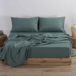 Nef Nef Homeware Cearceaf pat cu elastic 180x200 cm bumbac Nef-Nef Basic Line verde