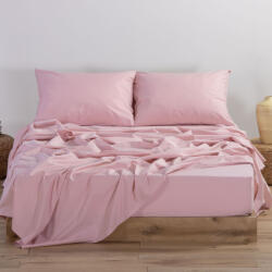 Nef Nef Homeware Cearceaf pat cu elastic 160x200 cm bumbac Nef-Nef Basic Line roz