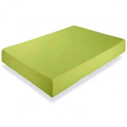 DHome Cearceaf pat cu elastic 180x200+30 cm bumbac Ranforce DHome verde lime