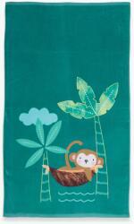Nef Nef Homeware Prosop de plajă pentru copii 70x120 cm, 100% bumbac, Nef-Nef Junior Tropical Monkey, verde Prosop