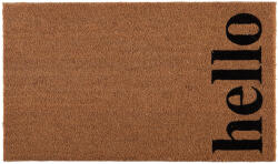 Nef Nef Homeware Covoraș intrare Nef-Nef Hello, fibre naturale, 45x75 cm, maro-negru Pres