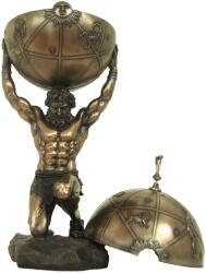 Italfama Decoratiune Italfama Atlas cu Glob bronz auriu, H62 cm