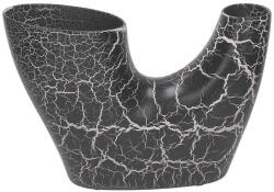 Andrea Fontebasso Vază decorativă ceramică Andrea Fontebasso Spider, dublu orificiu, negru cu alb, H25 cm