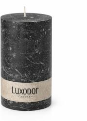 Luxodor Lumânare decorativă cilindrică din parafină, colecția Rustic, Luxodor, 7x15 cm, gri dark