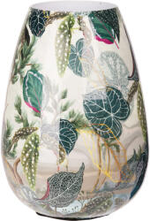 Koopman Vază decorativă metalică Koopman, frunze tropicale multicolor, H20 cm
