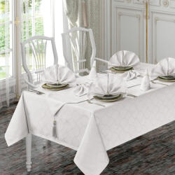 Global Store Față de masă dreptunghiulară Global Store Monalife, 160x220 cm, crem cu model Fata de masa