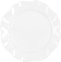 Andrea Fontebasso Farfurie desert întinsă porțelan 19 cm Andrea Fontebasso Brigitte, alb cu margini ondulate
