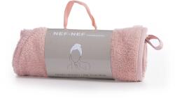 Nef Nef Homeware Prosop de păr roz 61x24 cm cu nasture, 100% bumbac, Nef-Nef Sandy Prosop