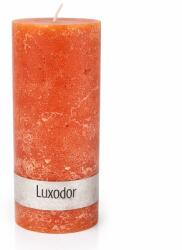 Luxodor Lumânare decorativă cilindrică din parafină, colecția Rustic, Luxodor, 7x20 cm, portocaliu Rust Orange