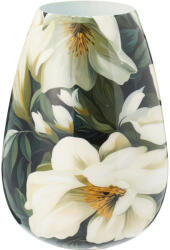 Koopman Vază decorativă metalică Koopman, print floral multicolor, H20 cm