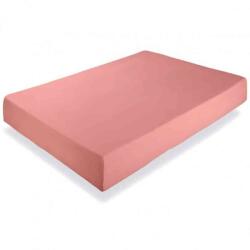 DHome Cearceaf pat cu elastic 180x200+30 cm bumbac Ranforce DHome roz