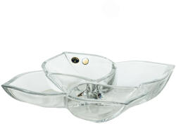 Crystal Bohemia Platou servire oval cu 4 compartimente, cristal Crystal Bohemia 35 cm transparent Tava