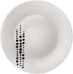 Bormioli Rocco Farfurie întinsă sticlă opal 20 cm White Moon Bormioli Rocco, alb cu decor sfere