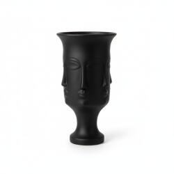 Deco Dekoratif Decoratiune Deco fata umana negru, H35 cm