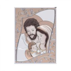 Slevori Icoană argint, Sfânta Familie, 11.5x14.6 cm, auriu cu ramă argintie
