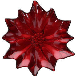 Tognana Platou servire sticlă roșie, formă de stea, Tognana Natale Red Star 21 cm Tava
