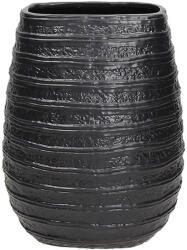 Tognana Vază decorativă din rășină Tognana Zimbabwe, formă ovală, negru, H29 cm