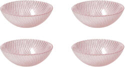 Tognana Set 4 boluri servire din sticlă, roz cu efect glitter, 16 cm, Tognana Pink Glitter Castron