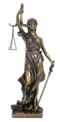 Italfama Statueta Italfama Themis Zeita Justitiei bronz antichizat, H20 cm