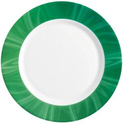 Bormioli Rocco Farfurie întinsă sticlă opal 23, 5 cm Bormioli Rocco Natura Verde, alb cu verde