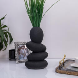 Global Store Vază decorativă din ceramică Global Store Piatra, negru