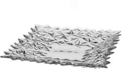 Bohemia Jihlava 1845 Platou servire pătrat, cristal Bohemia Jihlava Glacier 21 cm, transparent Tava
