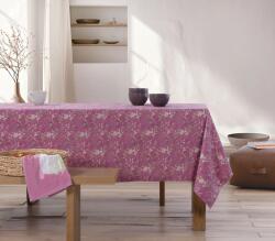 Nef Nef Homeware Față de masă dreptunghiulară Nef Nef Odete din bumbac, 140x240 cm, mov cu imprimeu floral Fata de masa