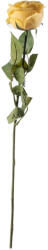 Supergreens Floare artificială trandafir galben, 57 cm, la fir, SUPERGREENS