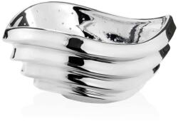 Moda Argenti Bol decorativ oval Moda Argenti Melody, rășină argintie, 29 x 20.5 cm Castron