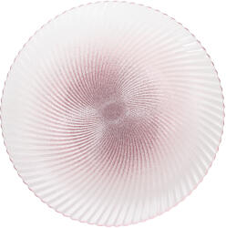 Tognana Platou rotund din sticlă 28 cm Tognana Pink Glitter, roz cu efect sclipitor Tava