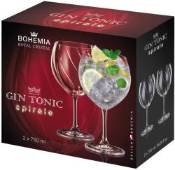 Bohemia Royal Crystal Set 2 pahare cristal Bohemia Gin Tonic Spirale 750ml Pahar