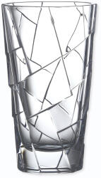 Bohemia Jihlava 1845 Vaza decorativa din cristal Bohemia Jihlava 1845, colecția Crack, transparentă, H30.5 cm