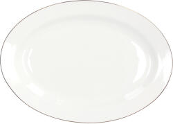 Tognana Platou oval porțelan 31 cm Tognana Madison, alb cu bandă aurie Tava