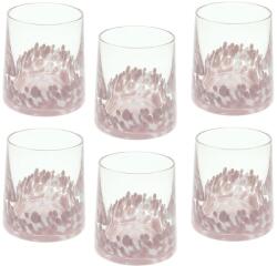 Andrea Fontebasso Set 6 pahare Andrea Fontebasso Venezia, Sticla, 300 ml, Transparent/Roz Pahar