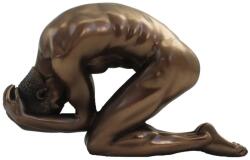 Italfama Statueta Italfama Barbat Nud Ghemuit bronz satinat, H9 cm