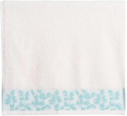 Nef Nef Homeware Prosop de față ecru Odete cu bordură verde, 50x90 cm, 100% bumbac, Nef-Nef Prosop
