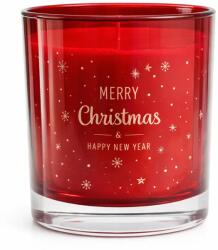Luxodor Lumanare parfumata de Craciun in pahar de sticla rosu, Luxodor Candles