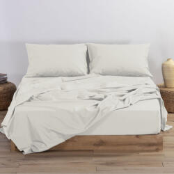 Nef Nef Homeware Cearceaf pat cu elastic 160x200+30 cm bumbac Nef-Nef Basic Line ecru